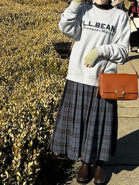 「レトロ」｜「アイテム（スウェット）」を使った、uriさん（レディース・164cm）の冬コーディネート