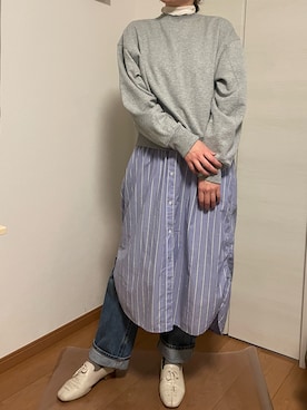 「JOURNAL STANDARD relume（ジャーナルスタンダード　レリューム）のアイテム（シャツワンピース）」を使った、uriさん（レディース・164cm）の春コーディネート