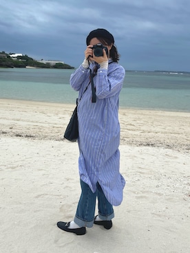 「JOURNAL STANDARD relume（ジャーナルスタンダード　レリューム）のアイテム（シャツワンピース）」を使った、uriさん（レディース・164cm）の冬コーディネート