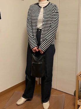 「GRL（グレイル）のシアーハイネックメロウ加工トップス（Tシャツ/カットソー）」を使った、uriさん（レディース・164cm）の春コーディネート