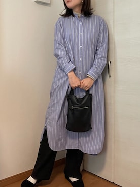 「JOURNAL STANDARD relume（ジャーナルスタンダード　レリューム）のアイテム（シャツワンピース）」を使った、uriさん（レディース・164cm）の冬コーディネート