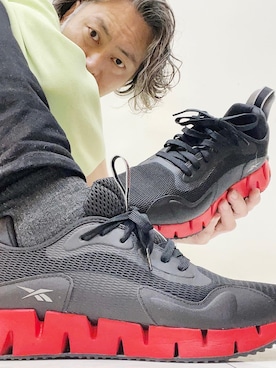 「Reebok（リーボック）のアイテム（スニーカー、ブラック系）」を使った、kazu4685さん（メンズ・178cm）の春コーディネート