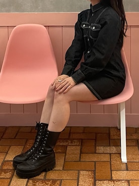 「NICE CLAUP（ナイスクラップ）のアイテム（ワンピース/ドレス）」を使った、miwaohanaさん（レディース・156cm）の春コーディネート