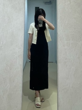 「NICE CLAUP（ナイスクラップ）のアイテム（ワンピース/ドレス）」を使った、miwaohanaさん（レディース・156cm）の夏コーディネート