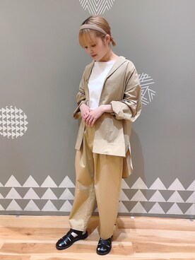 「sm2rhythm（サマンサモスモスリズム）のアイテム（ジャケット/アウター）」を使った、えぐちさん（レディース・154cm）の春コーディネート