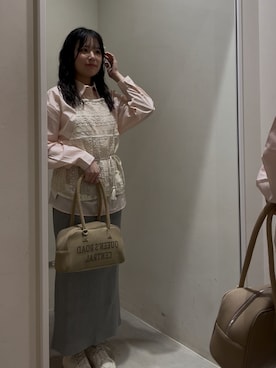 「CIAOPANIC TYPY（チャオパニックティピー）のアイテム（ボストンバッグ）」を使った、39qchanさん（レディース・164cm）の春コーディネート