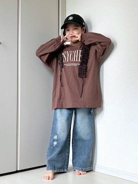 「アイテム（トップス）」を使った、yumiさん（キッズ・123cm・30代）の秋コーディネート
