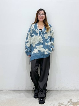 「アイテム（カーディガン/ボレロ）」を使った、yumiさん（レディース・160cm・30代）の秋コーディネート