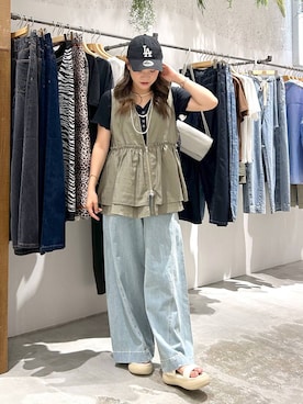 「LEPSIM（レプシィム）のアイテム」を使った、yumiさん（レディース・160cm）の夏コーディネート
