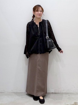 「LEPSIM（レプシィム）のアイテム（Tシャツ/カットソー）」を使った、yumiさん（レディース・160cm）の秋コーディネート
