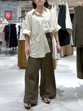 「LEPSIM（レプシィム）のアイテム」を使った、yumiさん（レディース・160cm）の夏コーディネート