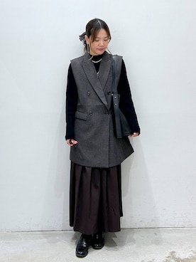 「アイテム（その他アウター）」を使った、yumiさん（レディース・160cm・30代）の秋コーディネート