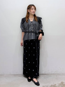 「LEPSIM（レプシィム）のアイテム（スカート）」を使った、yumiさん（レディース・160cm）の秋コーディネート