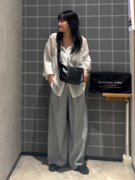 「ストライプパンツ」｜あゆさん（レディース・158cm）の夏コーディネート