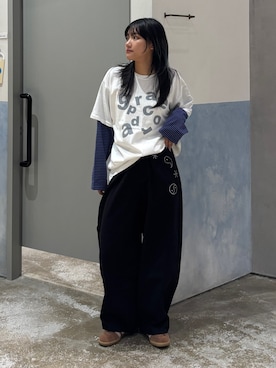 「アイテム（チノパンツ）」を使った、あゆさん（レディース・158cm）の夏コーディネート