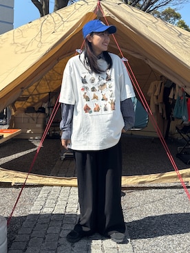 「アウトドアミックス」｜あゆさん（レディース・158cm）の春コーディネート