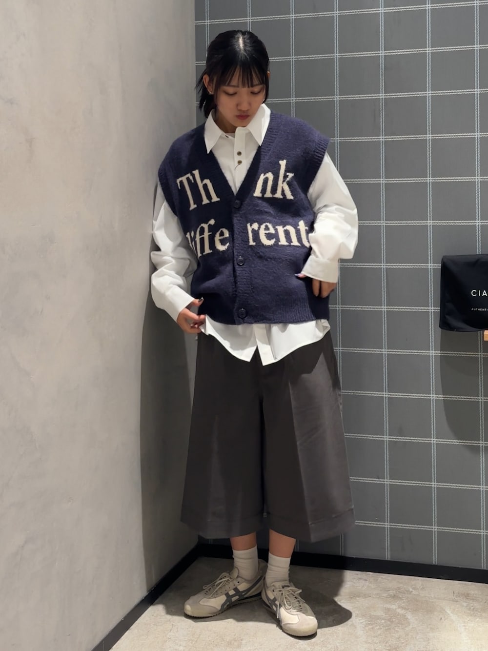 A17566 極美品 ガニー ロゴジャガード マルチカラー ニットベスト S A17566 極美品 ガニー ロゴジャガード マルチカラー ニットベスト S