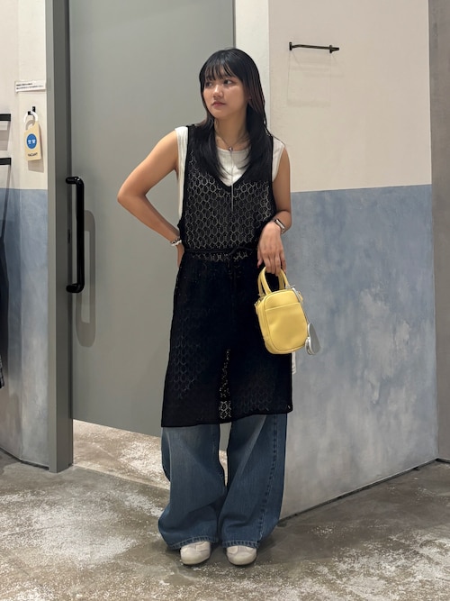 レース編みニットチュニック