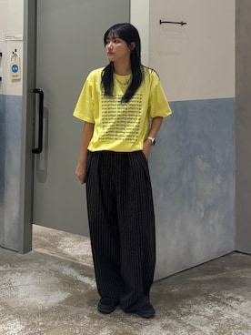 「ストライプパンツ」｜あゆさん（レディース・158cm）の秋コーディネート