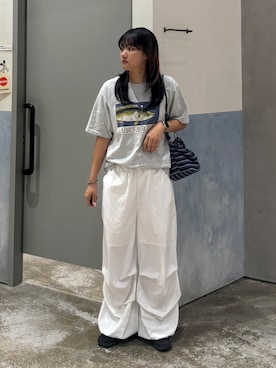 「白パンツ」｜あゆさん（レディース・158cm）の夏コーディネート