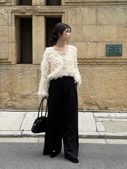 on:nue】[着用動画あり！] ループフリンジニットカーディガン /2025 AW