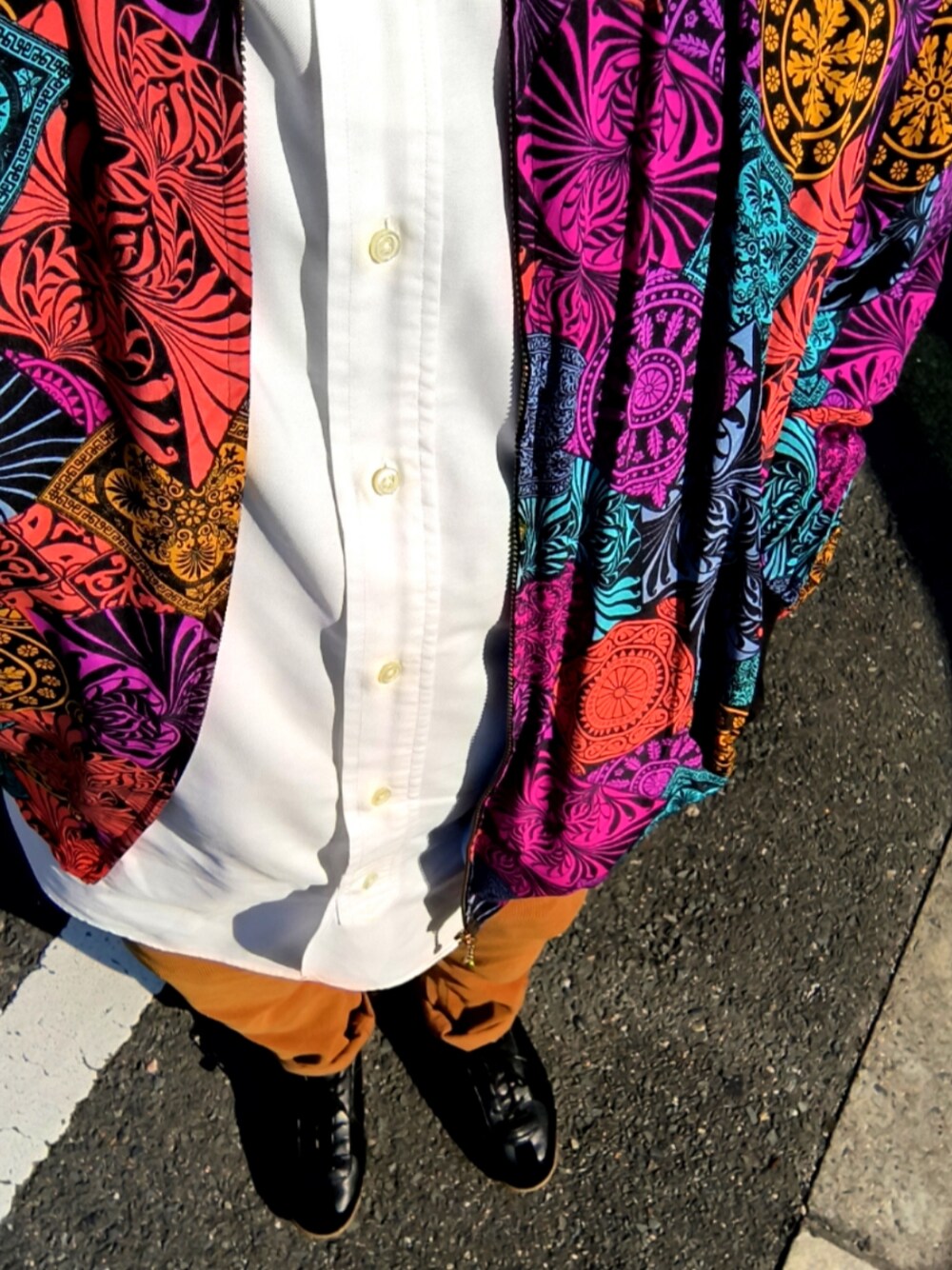 「お洒落さんとつながりたい、大人カジュアル、春めき満開コーデ」｜「古着のアイテム（その他アウター、その他）」を使った、uuurrrrruuu22222さん（メンズ・173cm）の春コーディネートの1枚目の写真