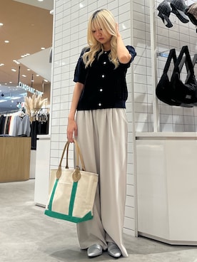 「CIAOPANIC TYPY（チャオパニックティピー）のアイテム（スラックス）」を使った、きょんさん（レディース・161cm）の春コーディネート