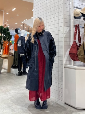 「アイテム（モッズコート）」を使った、きょんさん（レディース・161cm）の秋コーディネート