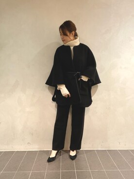 「いいね返し」｜「アイテム（その他アウター）」を使った、nana.さん（レディース・159cm）の冬コーディネート