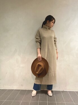 帽子を使った ニットワンピ の人気ファッションコーディネート Wear