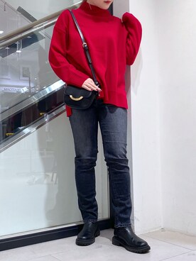「YANUK（ヤヌーク）のアイテム」を使った、nana.さん（レディース・158cm）の冬コーディネート
