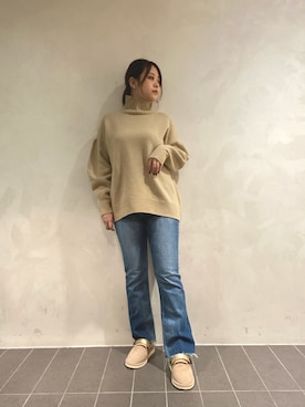 「いいね返し」｜「アイテム（スリッポン）」を使った、nana.さん（レディース・159cm）の冬コーディネート
