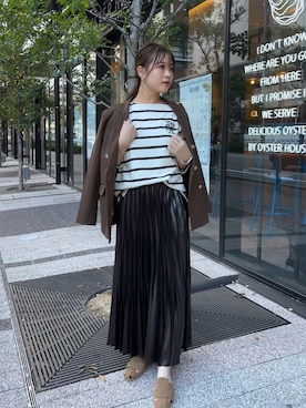 「アイテム（テーラードジャケット）」を使った、nana.さん（レディース・160cm）の秋コーディネート