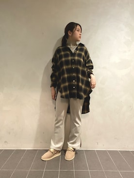 「いいね返し」｜「アイテム（スリッポン）」を使った、nana.さん（レディース・159cm）の秋コーディネート