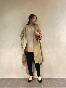 「TICCA（ティッカ）のアイテム（トレンチコート）」を使った、nana.さん（レディース・159cm）の秋コーディネート
