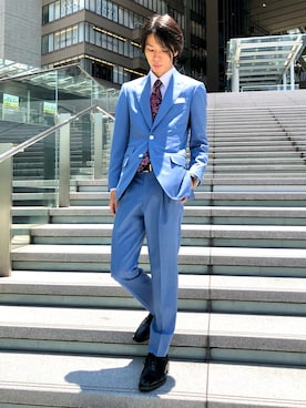 「秋先取りコーデ」｜「アイテム（フォーマルスーツ/小物）」を使った、R.UEKIさん（メンズ・174cm）の秋コーディネート