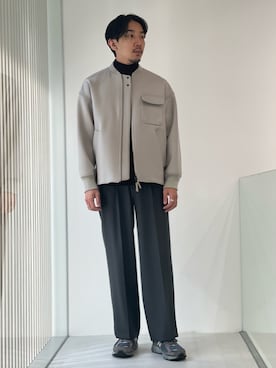 「PUBLIC TOKYO（パブリックトウキョウ）のアイテム（MA-1）」を使った、publictokyomenさん（メンズ・174cm）の秋コーディネート
