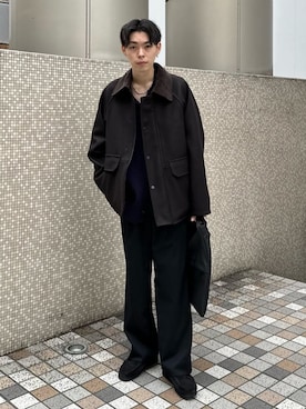 「PUBLIC TOKYO（パブリックトウキョウ）のアイテム（カバーオール）」を使った、publictokyomenさん（メンズ・169cm）の秋コーディネート