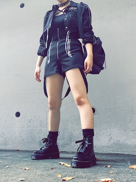 「SPINNS（スピンズ）のアイテム（リング）」を使った、硝煙❤️‍🩹さん（レディース・165cm）の秋コーディネート