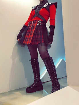 「SPINNS（スピンズ）のアイテム（アームカバー）」を使った、硝煙❤️‍🩹さん（レディース・165cm）の春コーディネート