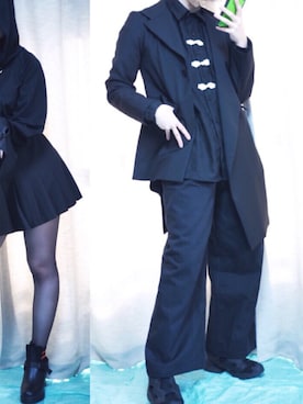 「Yohji Yamamoto（ヨウジヤマモト）のアイテム（ジャケット/アウター）」を使った、硝煙❤️‍🩹さん（レディース・165cm）の夏コーディネート