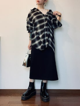 「アイテム（タンクトップ）」を使った、downover0530さん（レディース・153cm）の秋コーディネート