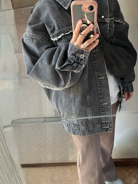 「しまむら（シマムラ）のアイテム（ジャケット/アウター）」を使った、yukiさん（レディース・153cm）の春コーディネート