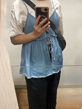 「無印良品（ムジルシリョウヒン）のアイテム（その他パンツ）」を使った、yukiさん（レディース・153cm）の夏コーディネート