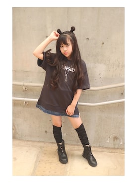 「n☆p school（ニコプチスクール）のアイテム」を使った、miiさん（キッズ・142cm）の夏コーディネート