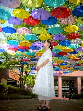 「coca（coca）（コカ）のアイテム（ワンピース/ドレス）」を使った、maoさん（レディース・156cm）の夏コーディネート