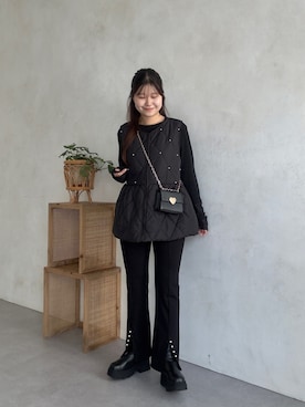「アイテム（ベスト）」を使った、MIOさん（レディース・158cm・20代）の夏コーディネート