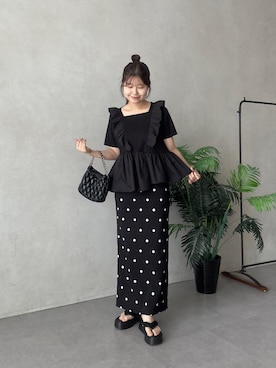 「アイテム（スカート）」を使った、MIOさん（レディース・158cm・20代）の夏コーディネート