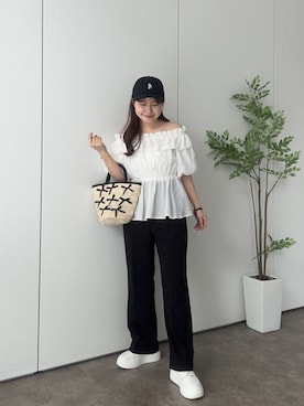 「アイテム（キャップ）」を使った、MIOさん（レディース・158cm・20代）の春コーディネート