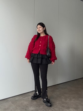 「アイテム（カーディガン/ボレロ）」を使った、MIOさん（レディース・158cm・20代）の秋コーディネート